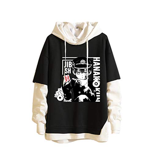Toilet Bound Hanako Kun Cosplay Sudadera con Capucha suéter Falso de Dos Piezas con Capucha Pullover Disfraz de Halloween para Hombres Mujeres Adolescentes Cover