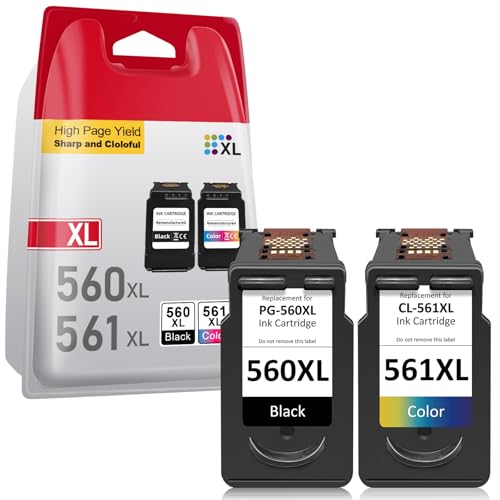 INKCLOUD 560XL 561XL Tintenpatronen-Set – Kompatibel Mit Canon Pixma TS5350i, TS7450 & Mehr (1x Schwarz, 1x Farbe)