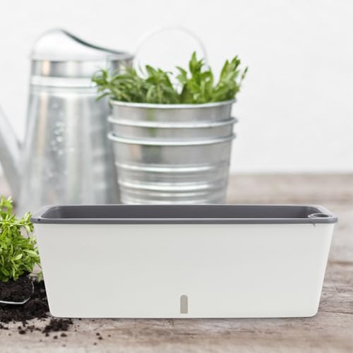 Jardinière rectangulaire en plastique PP litrage balcon - 6