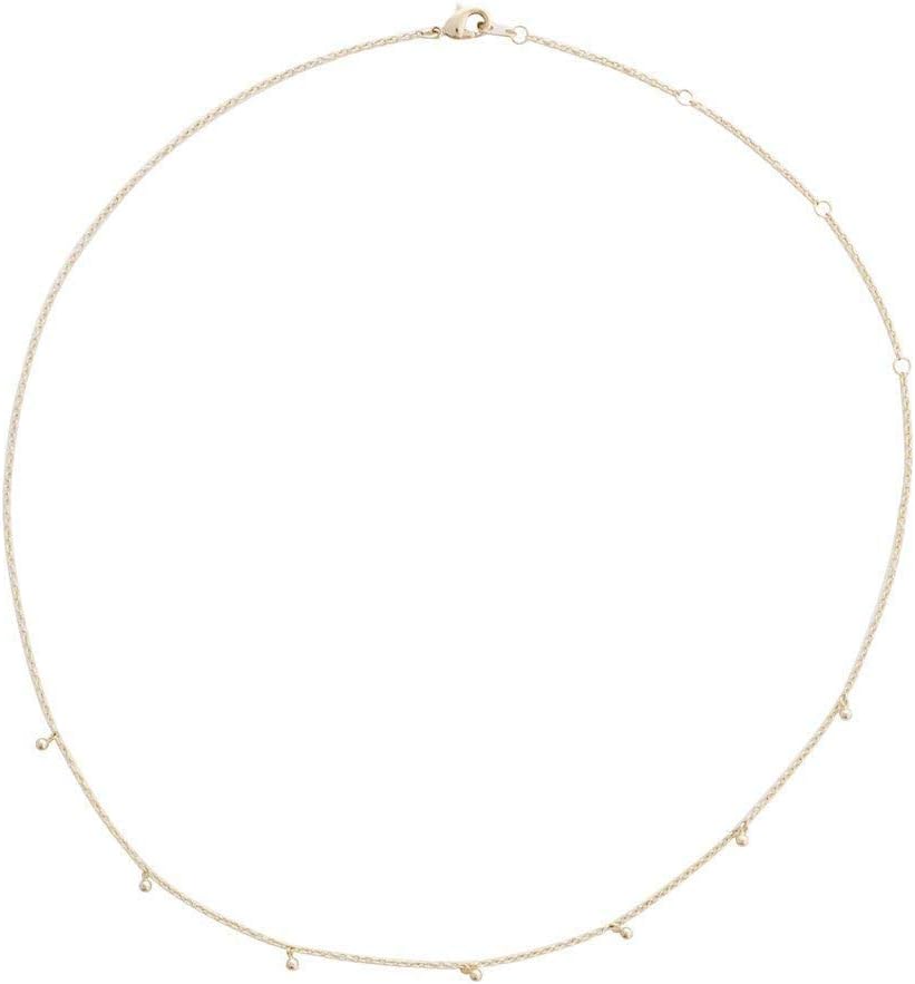 Honeycat Tiny Charms Droplet Necklace in Gold, Rose Gold, or Silver | Minimalist, Delicate Jewelry