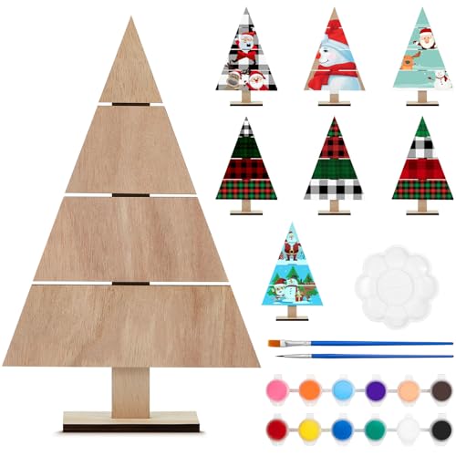 Soaoo 8 Pcs Christmas Standing Wood Pallet 11.81" x 7.48"