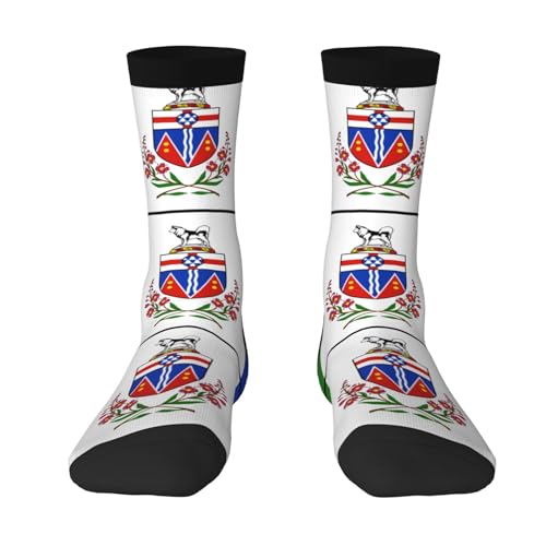Flag of Yukon Socks For Men Women Outdoor Sports Running Hiking Wicking Crew Socks2