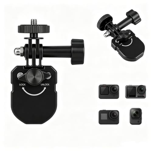 Image of ZORBES Motorcycle Windshield Clip Camera Mount, Aluminum Quick Release Motorbike Windscreen Clamp for DJI Osmo Action 6 /Osmo Nano /Osmo 360 /Action 5 4, Hero 13 12 11 10 9 8, for Insta360 X5 X4