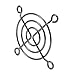 Griglia del ventilatore 50x50mm per Ventilatore assiale 50x50x10mm 50x50x15mm