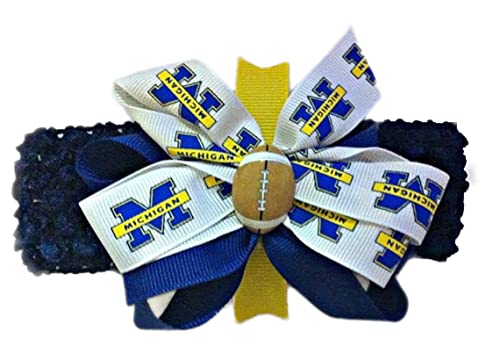 Image of Michigan Baby Girl Boutique Bow Crocheted Headband
