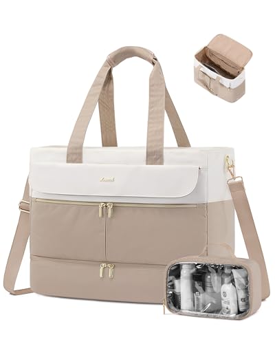 LOVEVOOK Reisetasche Damen, 45L Weekender Handgepäck Große Öffnung...