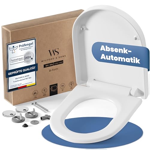 Wilford & Sons PREMIUM Toilettendeckel - WC Sitz mit Absenkautomatik -...