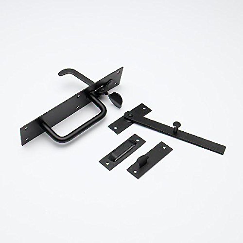 Loquet de porte haut de gamme One Stop DIY, loquet Suffolk en acier noir robuste, lot de 5