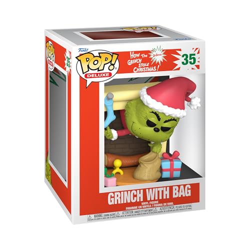 Funko Pop! Deluxe: HtGSC - The Grinch with Bag - How The Grinch Stole Christmas - Figura de Vinilo Coleccionable - Idea de Regalo- Mercancia Oficial - Juguetes para Niños y Adultos - Movies Fans