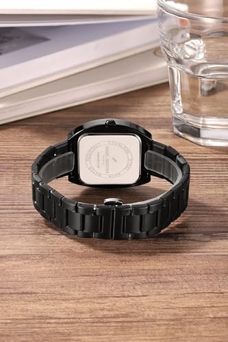 Image of Daniel Hechter Paris Bercy Collection Analog Quartz Watch for Men with Square Dial, Day-Date Display, Crystal Hour Markers and Stainless Steel Strap - DHM1053
