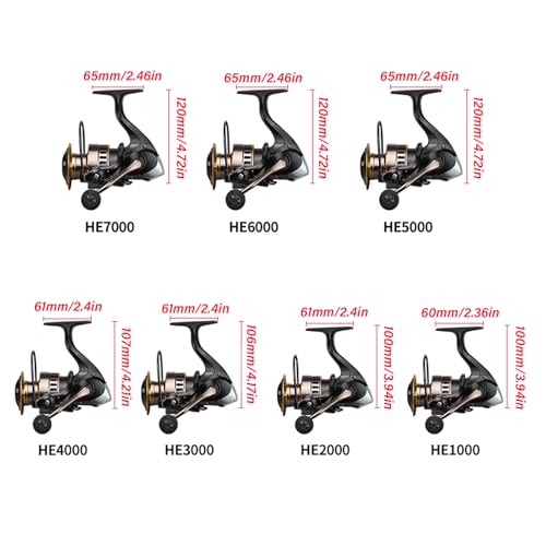 DUCKKIKI 釣りリール HE1000-7000