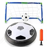 JUGUETES PARA INTERIORES AL AIRE LIBRE: con 2 porterías y 1 red, los niños pueden construir juegos de fútbol sala o canchas de hockey en casa sin importar el clima, y ​​crear una variedad de juegos con padres y amigos. Con luces LED intermitentes de varios colores, puede hacer que su movimiento sea más mágico.