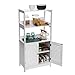 VASAGLE Bathroom Tall Cabinet, Freestanding Linen Tower, Tall Bathroom Storage Cabinet, 2 Open Shelves and Doors, 23.6 x 12.8 x 48 Inches, for Living Room Kitchen Study Entryway, Matte White UBBC81WT