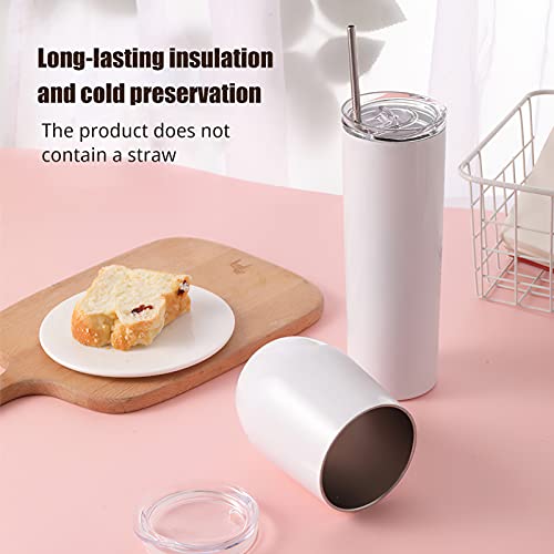 Sublimatie Tumblers 20oz Skinny, ONEVER roestvrij staal dubbele wand geïsoleerde fles, 600ml sublimatie rechte Tumbler… - Image 3