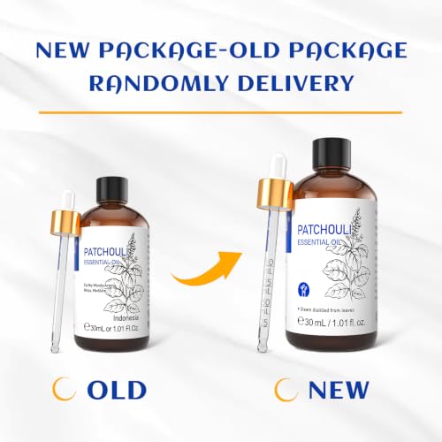 Image of HIQILI Patchouli Essential Oil, for Diffuser, Homemade Perfume, Skin Care, Aromatherapy, Gift for Hippie Friend-30ML