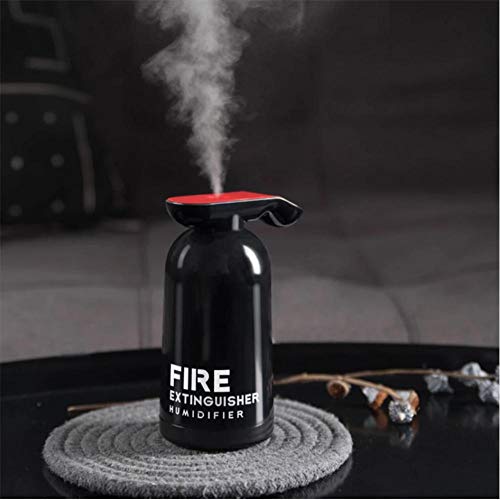 Fire Extinguisher Air Humidifier USB Mist Maker Fogger 180ML Ultrasonic Cool Water Aroma Diffuser for Home Car Purifier-Red
