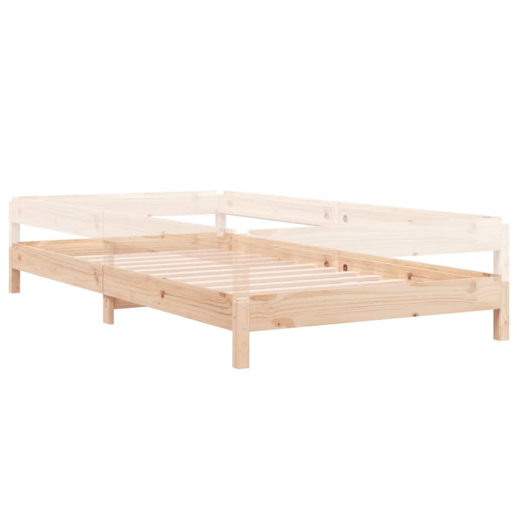 Massives Kiefernholz Stapelbett stabil stapelbar 100x200 cm Braun