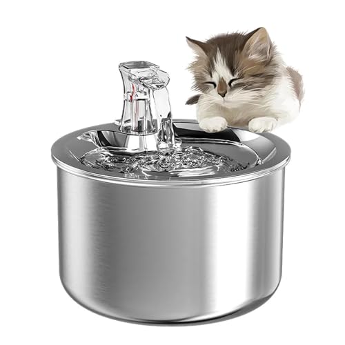 Fuente de agua automática para gato de acero inoxidable 2 L