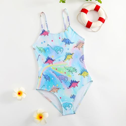 Kids Toddler Girls Swimsuits One Piece Bathing Suits Spaghetti Strap Swimsuits Cute Dinosaur Beach Swimwear Swimming Suit3