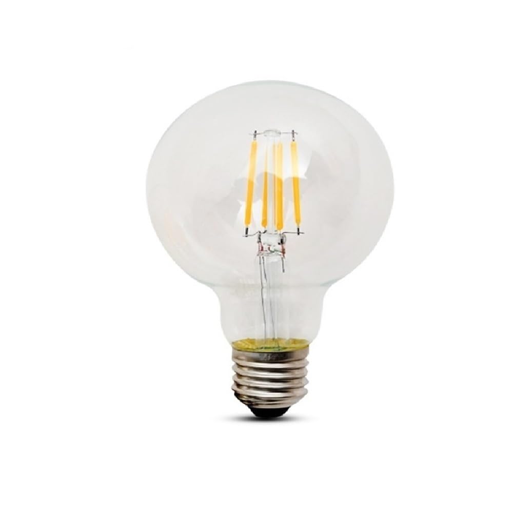 RZL Lighting, Paquete de 10, Bombilla LED de filamento Edison lámpara LED Vintage E14/E27 AC220V lámpara de luz de Vela LED(G95 4W E27)