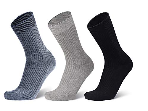 ANCHOR, Cotton Crew/Full Length Formal Socks For Men – Pack of 3 (Multicoloured)