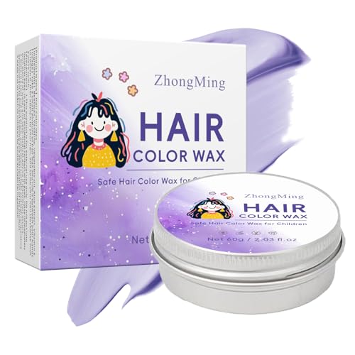 Cera temporal para cabello para niños, color instantáneo natural (Morado) miniatura 1
