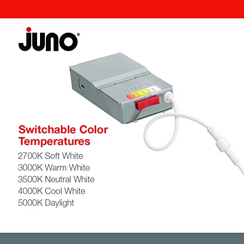 Juno Wf6 Sww5 90Cri Mb M6 Round Baffle Led Downlight, 120 Volts, 2700K/3000K/3500K/4000K/5000K, Triac Dimming, Ultra-Thin, 6-Inch, Matte Black #TOP2