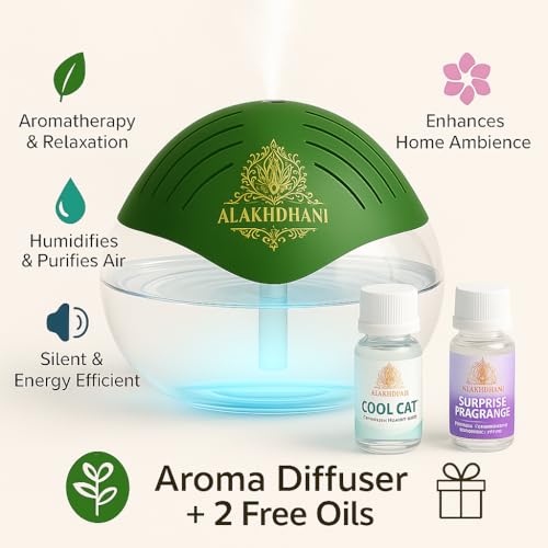Image of Aroma Diffuser & Air Humidifier | 1.5L Capacity | Soothing LED Light | Aromatherapy for Home, Office, Spa | Covers 500 Sq.Ft | Essential Oil Diffuser for Relaxation