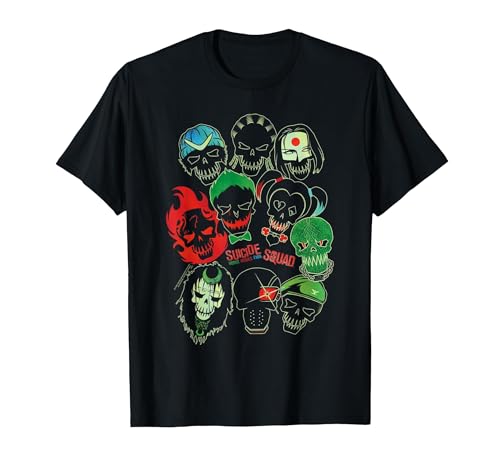 DC Comics Suicide Squad Band of Skulls T-Shirt, Men, Black, Large