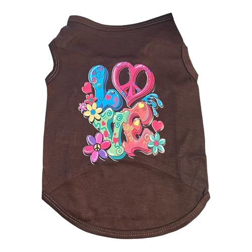 T Shirt for Small Dogs (Brown, Medium)