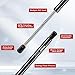 Vepagoo C1608568 20 inch Gas Struts 20Lb/89N Shock Lift Support for RV Bed Door Truck Camper Shell Camp Trailer Door Rear Window Replacement Part, 2pcs (1pair)