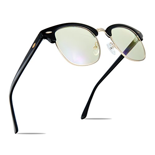 TOPERSUN Lunettes Monture Lunette Anti Lumière Bleue- Filtre La Lumière Bleue Les UV pour Jeux Vidéo, Télévision et Lecture, Réduisant Efficacement La Fatigue des Yeux Anti-eblouissement