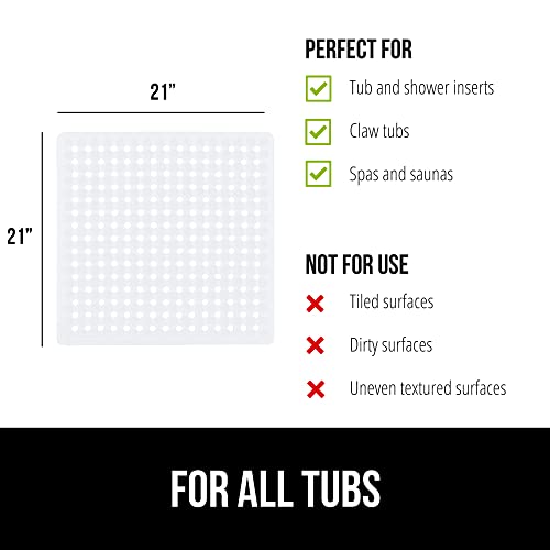 image for GORILLA GRIP Patented Square Shower Stall Mat, Small Bathtub Floor Mat