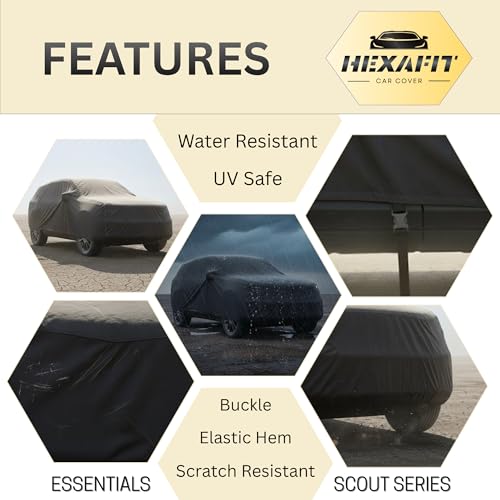Image of Scout Series Car Cover for Maruti Suzuki Omni (1984-2019), 210D Matty Fabric, Grey, Waterproof, UV Protection, Custom Snug Fit, Van Body (Scout, Omni)