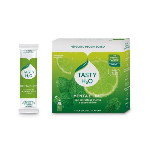 Neavita Tasty H2O - Integratore Idratazione Gusto Menta E Lime, 12 Stick