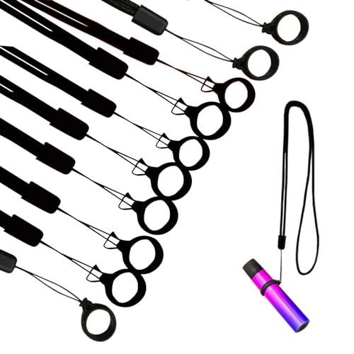Bavooty Silikon Lanyard Elektronische Zigarette,Schlüsselband,Schlüsselband Personalisiert,Elektronische Zigarette Lanyard,Nylon Lanyards,Schlüsselbänder,für Zigarette,Ausweise,Schwarz,10pcs