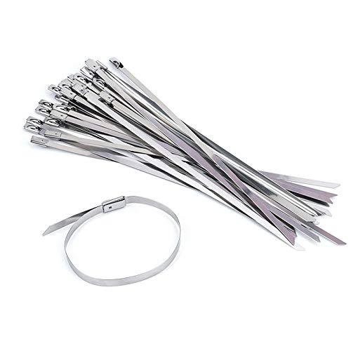 50 Stück Edelstahl Kabelbinder Metall, Edelstahl-Kabelbinder, Kabelbinder Aus Edelstahl, Geeignet Für Minen, Schiffe, Erdöl, Strom Cover