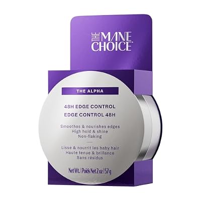 The Mane Choice The Alpha 48H Edge Control, 2 Oz, Smoothes & Nourishes Edges, Hair Gel for Coily, Wavy & Curly Hair, Infused with Pro-Vitamin B5, Aloe & Avocado Oil, Adds Brilliant Shine, Non-Flaking