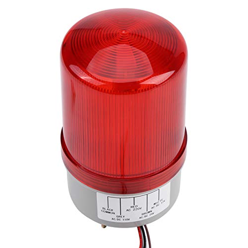 Baliza Giratoria, Luz de Baliza, Pc Abs, Rojo, 1 Unidad, Led Rojo, Bombilla de Iluminación de Advertencia de Emergencia, Lámpara de Baliza Giratoria Ac220V