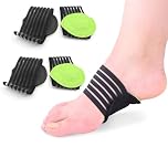 Voarge 2 Pairs Extra Thick Cushioned Compression Arch Support with More Padded Comfort for Plantar Fasciitis, Fallen Arches, Heel Spurs, Flat and Achy Feet Problems