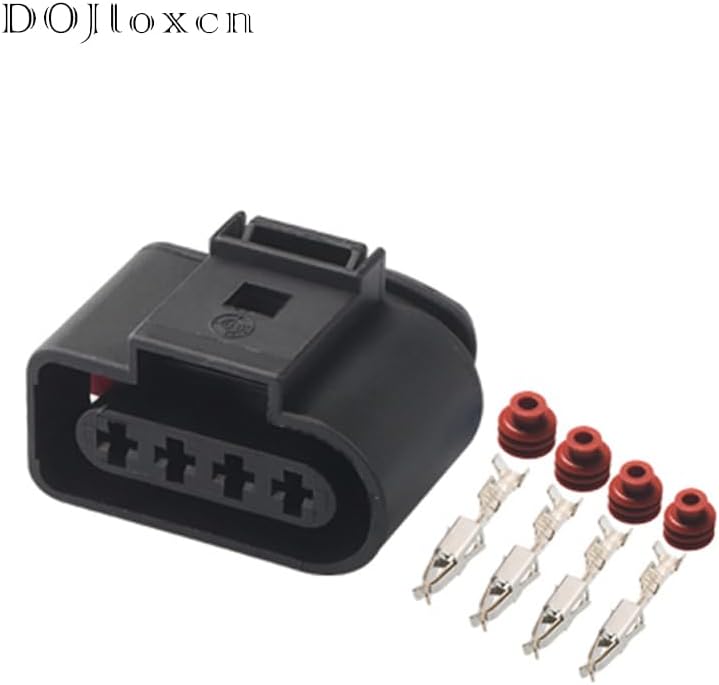 5/10/20/50 Sets 4 Pin 3.5MM Plug 1J0973724 For Audi For VW For Skoda VAG Automotive Coil Extension Adapter Electrical Wire Connector - (Color: 4p female, Package: 10 sets, Pins: 4P)