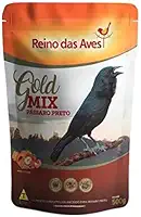 Ração Para Aves Gold Mix Pássaro Preto 500g Reino das Aves