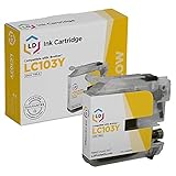 LD © Brother Compatible LC103Y High Yield Yellow Ink Cartridge for the MFC J245, J285DW, J450DW, J470DW, J475DW, J650DW, J6520DW, J6720DW, J6920DW, J870DW, J875DW and DCP-J152W Printers