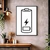Azeeda 'Empty Battery' Wall Art Poster Print - Unframed Artwork for Home Decor - A2 Portrait (PP00329850) #1