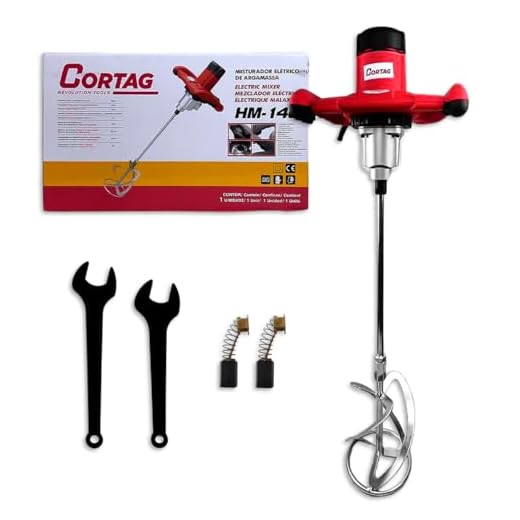 CORTAG Misturador Elétrico HM140 1600W p/Tintas e Argamassa Alta Potência p/Mistura Rápida e Homogênea Profissional - ORIGINAL (110, Volts)