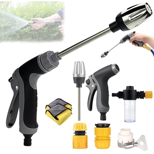 Pressure Washer High Pressure Washer Gun With Hoses of Different Lengths Power High-Pressurecleaner Stainless Steel Gun Body Ideal for Car Washing And Yard Cleaning (tubeless)