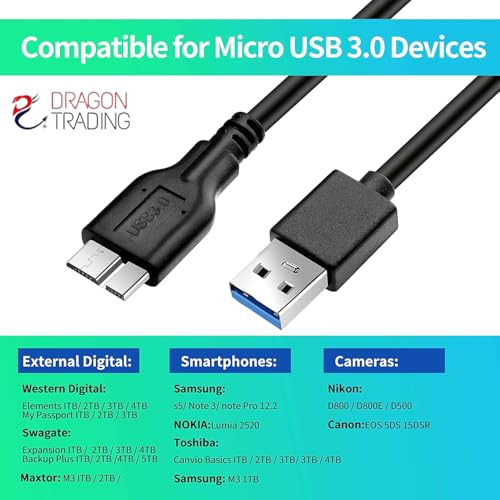 USB 3.0-kabel voor WD My Book Essential 3.0 externe harde schijf van Dragon Trading®