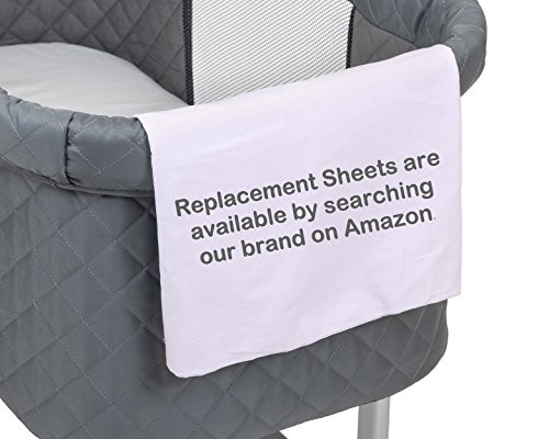 Baby Bassinet Cradle Includes Gentle Rocking Feature, Great for Newborns and Infants Safe Mattress Includes Wheels for Easy Movement High End Washable Fabric Lightweight (Grey (Diamond))