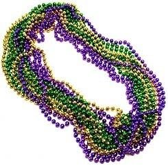 Miniatura 3 de Máscaras y cuentas de lentejuelas Mardi Gras, 12 máscaras, 36 collares y el doblón Mardi Gras Krewe