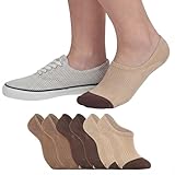 Sperry Women’s 6-Pack Super No Show Socks, Brown Combo, 4-10